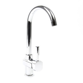 Wiltec Robinet d'évier pour Robinetterie de cuisine – 200 x 320 x 23 mm – 1560 l/h – Pivotant à 360° – Chromé – avec Raccord de