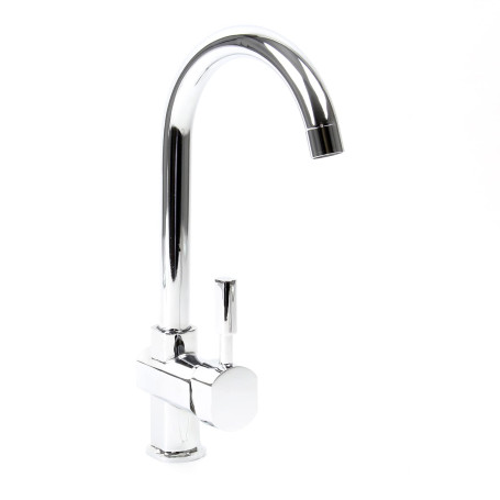 Wiltec Robinet d'évier pour Robinetterie de cuisine – 200 x 320 x 23 mm – 1560 l/h – Pivotant à 360° – Chromé – avec Raccord de
