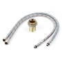 Wiltec Robinet d'évier pour Robinetterie de cuisine – 200 x 320 x 23 mm – 1560 l/h – Pivotant à 360° – Chromé – avec Raccord de 