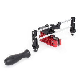 WilTec Affûteur pour chaînes de tronçonneuse – Aiguiseur de Lames Limage des Dents de sciage Atelier Jardinage Sylviculture