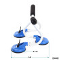 Porte-Kayak avec Ventouses Support Rouleaux de Chargement Aide Embarcation 100kg Toit de Voiture Alu
