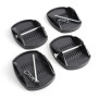 XPOtool Lot de 4 Plaques d’Appui – 180 x 145 x 50 mm – capacité Max. 4 t – avec >Broche en métal – Patin Coupelle de Support Car