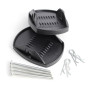 XPOtool Lot de 4 Plaques d’Appui – 180 x 145 x 50 mm – capacité Max. 4 t – avec >Broche en métal – Patin Coupelle de Support Car