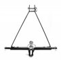 WilTec Triangle d’attelage 610 mm Barre Remorquage Agricole Rail Triangulaire Cat. 1 Anti-Rotation
