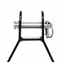 WilTec Triangle d’attelage 610 mm Barre Remorquage Agricole Rail Triangulaire Cat. 1 Anti-Rotation