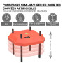 Fudajo Panneau chauffant – 25 x 25 cm – 30 W – pour élevage de 20 poussins au max. – Plaque de chauffage – éleveuse d'oisillons 