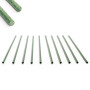 Toboli Lot de 10x Tuteurs Plantes – Ø 8 x 600 mm – en Vert – en Métal – Support de Légumes Fleurs grimpantes – Piquets Attache T