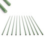 Toboli Lot de 10x Tuteurs Plantes – Ø 11 x 1200 mm – en Vert – en Métal – Support de Légumes Fleurs grimpantes – Piquets Attache