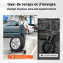 XPOtool Chariot de Montage pour pneus Acier Charge 250kg 17-56,5 cm (6,5-22,5") Démonte - pneus Poignée Ergonomique Décolle-Pneu