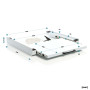 WilTec Cadre de Superposition pour Machine à Laver – 605 x 540 x 75 mm – Charge Max. 150 kg – avec Tablette coulissante Angulair