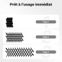 Fudajo Grille d’aération Noire de Voiture pour Chien 177 x 240 mm 19 kg Grillage Séparation Protection Canicule Ventilation Anim