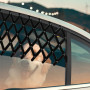 Fudajo Grille d’aération Noire de Voiture pour Chien 177 x 240 mm 19 kg Grillage Séparation Protection Canicule Ventilation Anim