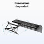 Wiltec Scarificateur Autoporté Noir – 1520 x 480 x 810 mm – 32 Dents – Démousseur pour Tracteur Tondeuse Quad – Peigne déchaumeu