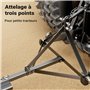 Wiltec Scarificateur Autoporté Noir – 1520 x 480 x 810 mm – 32 Dents – Démousseur pour Tracteur Tondeuse Quad – Peigne déchaumeu