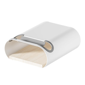 Wiltec Range-vélo mural stylé pour 1 bicyclette – 256 x 300 x 114 mm – Capacité 25 kg – Diamètre de tube max. 55 mm – en Acier
