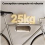 Wiltec Range-vélo mural stylé pour 1 bicyclette – 256 x 300 x 114 mm – Capacité 25 kg – Diamètre de tube max. 55 mm – en Acier, 