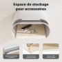 Wiltec Range-vélo mural stylé pour 1 bicyclette – 256 x 300 x 114 mm – Capacité 25 kg – Diamètre de tube max. 55 mm – en Acier, 