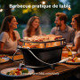 Wiltec Cocotte en fonte – 50 x 27 x 21 cm – 13 kg – Marmite robuste et durable – Faitout avec poignées – Casserole de forme oval