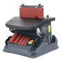 Wiltec Ponceuse oscillante 2 en 1 Bande et Cylindre 500W inclinable 45° Course 16mm 5x Manchons 2000 tr/min Ponçage à bande Meul