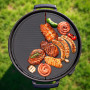 Wiltec Set 2x Plaque de gril BBQ semi-circulaire – 55 x 26,5 x 1,5 cm – en Fonte – Barbecue Charbon de bois ou à gaz – Grillade 