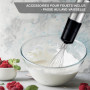 LEBENLANG Mixeur plongeant 1000 Watt Set Purée - Avec hachoir, fouet & gobelet gradué - Mixer plongeur électrique en acier inoxy