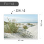 younikat 100 sous-Mains avec Motif de Dunes Mer I DIN A3 rectangulaire I sous-Main en Papier pour Table à Manger I Set de Papier