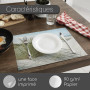 younikat 100 sous-Mains avec Motif de Dunes Mer I DIN A3 rectangulaire I sous-Main en Papier pour Table à Manger I Set de Papier