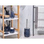 6 Accessoires de Salle de Bain Porte-brosse à Dents Distributeur Savon Boîte à Coton Porte-savon Gobelet et Brosse Toilette en C