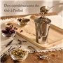 Cosumy Tasse à The avec Infuseur - Mug à The avec infuseur et Couvercle - Tisanière avec Soucoupe - Infuseur thé Verre Borosilic
