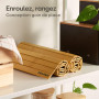 Praknu Plateau de Canapé Flexible en Bois pour Chaque Accoudoir - Bambou Certifié FSC® - Antidérapant & Réglable - Parfait pour 