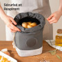Praknu Sac de Rangement pour Pomme de Terre - Lot de 3 - Sacs de Conservation Anti-germination en Jute - Respirant & Durable - S
