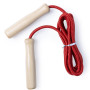 Lot de 4 cordes à sauter en bois multicolores de 240 cm de long avec poignée en bois, idéales pour les jeux en plein air et cade