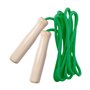 Lot de 4 cordes à sauter en bois multicolores de 240 cm de long avec poignée en bois, idéales pour les jeux en plein air et cade