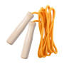 Lot de 4 cordes à sauter en bois multicolores de 240 cm de long avec poignée en bois, idéales pour les jeux en plein air et cade