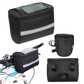 noTrash2003 Sacoche de guidon de vélo avec poche pour smartphone avec écran tactile