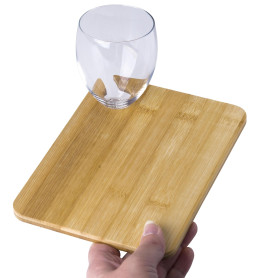 noTrash2003 Lot de 2 planches de service en bois avec support pour verre à vin