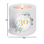 Serviettenshop Bougie 30 ans comme décoration de table ou cadeau pour anniversaire et mariage doré Bougie avec motif et parfum e