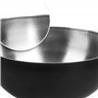 com-four® Les bols mélangeurs 2x en acier inoxydable et revêtement extérieur noir peuvent être utilisés comme saladier, coupe à 