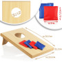 com-four® Jeu de Cornhole 5 pièces - Jeu de Lancer en Plein air pour Enfants et Adultes - Sac de Haricots