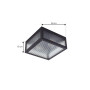 Lindby Plafonnier Bolgar (protégé contre les projections d'eau (moderne) en noir en métal (1 ampoule, E27) – Plafonnier encastra