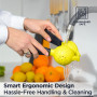 Deiss Pro Presse-citron en métal - Extraction maximale de jus, presse-citron vert facile à nettoyer, design ergonomique antidéra