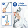VIOKS Tuyau de douche de 2 m pour pommeau de douche - Tuyau de douche de 2 m en acier inoxydable - Tuyau de douche et pommeau de