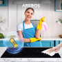 Arebos Table de cuisson à induction | 9800 W | 5 plans de cuisson avec 2 zones flexibles | avec Sensor Touch, minuterie, sécurit
