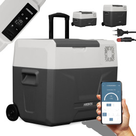 Arebos Glacière à compresseur avec roulettes 39 litres | Glacière électrique avec Commande APP pour Refroidir