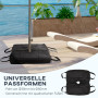 Outsunny Pied de Parasol Pied de Parasol Sandsack Pied de Parasol de marché 2 x Sacs remplissables 50 kg avec Pelle Polyester + 