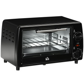 HOMCOM Mini four 10 litres 750W Petit four électrique avec température jusqu'à 230 ℃ Minuterie 60 minutes Plaque de cuisson et g