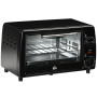 HOMCOM Mini four 10 litres 750W Petit four électrique avec température jusqu'à 230 ℃ Minuterie 60 minutes Plaque de cuisson et g