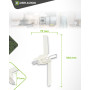 DEKAROX Lames de sculpteur pour robot de cuisine MUM ProfiMixx Bosch Siemens 00091027 - En plastique blanc - 166 x 79 x 31 mm - 