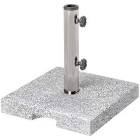 Outsunny Pied de parasol en granit - 21 kg - Support de parasol carré - Poids de parasol - Support pour parasol de 32/38/48 mm d