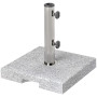Outsunny Pied de parasol en granit - 21 kg - Support de parasol carré - Poids de parasol - Support pour parasol de 32/38/48 mm d